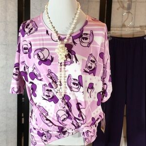 Lularoe Disney Donald Duck Irma top NWT